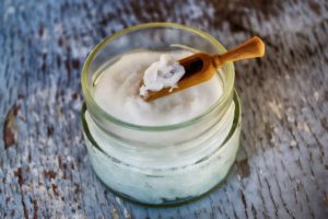 jar of plant-based skincare ingredient - crushed vegan aftercare